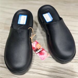 🖤 Roxy Black Platform Clogs | Lightweight Slip-On